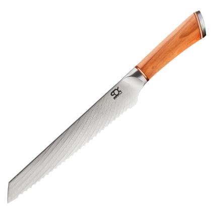 Nůž na chleba SOK OLIVE SUNSHINE DAMASCUS 19 cm, Dellinger
