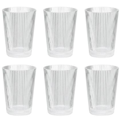 Sklenice na vodu PILASTRO 240 ml, sada 6 ks, čirá, Stelton