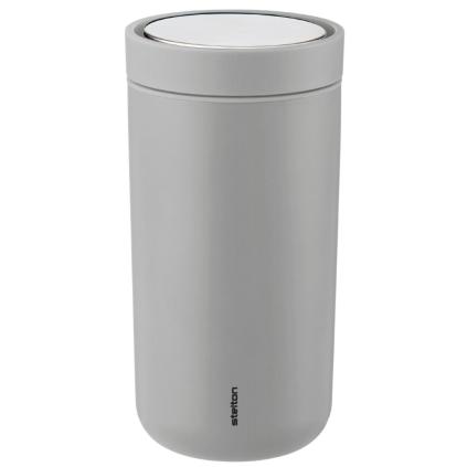 Termohrnek TO GO CLICK 200 ml, matná světle šedá, Stelton