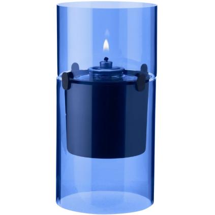 Olejová lampa LUCIE 17,5 cm, azurová, sklo, Stelton
