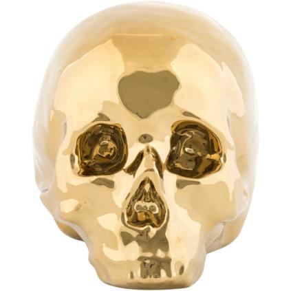 Dekorační figurka MEMORABILIA MY SKULL 25 cm, zlatá, porcelán, Seletti