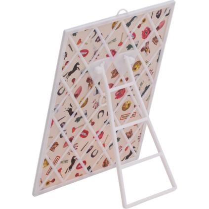 Kosmetické zrcadlo TOILETPAPER DRILL 17,5 x 23 cm, stolní, Seletti