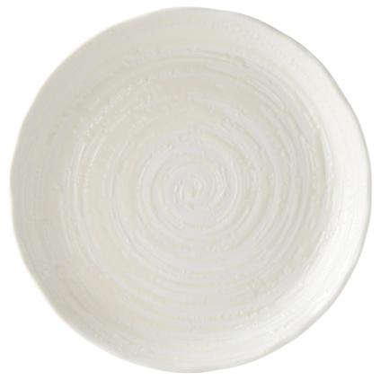 Jídelní talíř WHITE SPIRAL 24,5 cm, bílá, MIJ