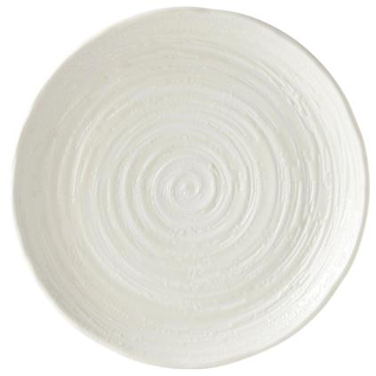 Jídelní talíř WHITE SPIRAL 29,5 cm, bílá, MIJ