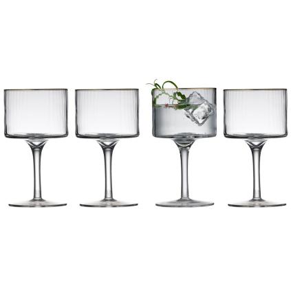 Sklenice na koktejly PALERMO GOLD 320 ml, sada 4 ks, na gin & tonic, Lyngby Glas
