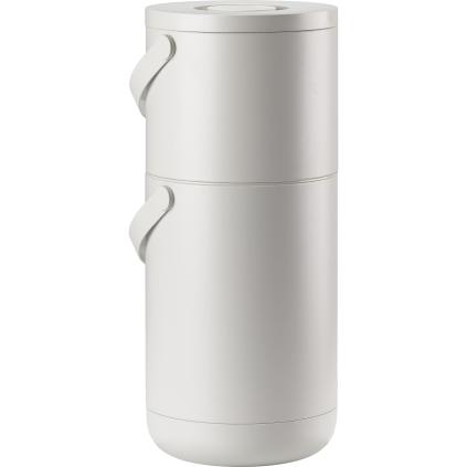 Nádoba na bio odpad CIRCULAR 22 + 12 l, světle šedá, plast, Zone Denmark