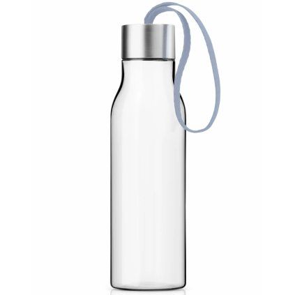 Lahev na pití 500 ml, oblačně modrý řemínek, plast, Eva Trio