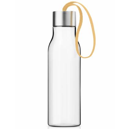 Lahev na pití 500 ml, zlatavě pískový řemínek, plast, Eva Trio