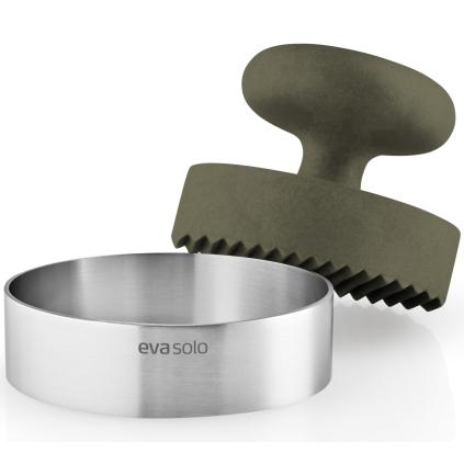 Forma na burgery GREEN TOOL 9 cm, zelená, nerezová ocel/plast, Eva Trio