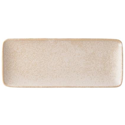 Servírovací talíř WHITE FADE 29,5 x 12 cm, béžová, keramika, MIJ
