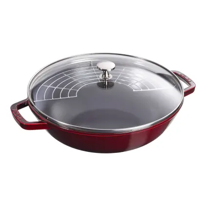 Wok 30 cm, grenadina, litina, Staub