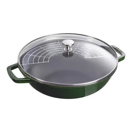 Wok 30 cm, bazalková, litina, Staub