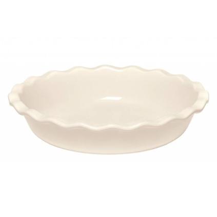 Kulatá forma na koláč 26 cm, krémová, keramika, Staub