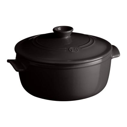 Hrnec FLAME 28 cm, 5 l, antracitová, keramika, Emile Henry