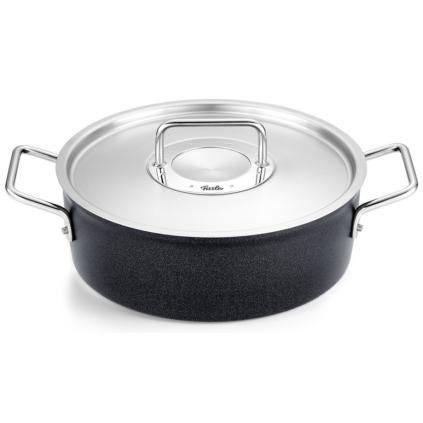 Kastrol ADAMANT 28 cm, 4,3 l, s nerezovou poklicí, nepřilnavý povrch, Fissler