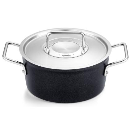 Kastrol ADAMANT 20 cm, 2,7 l, s nerezovou poklicí, nepřilnavý povrch, Fissler