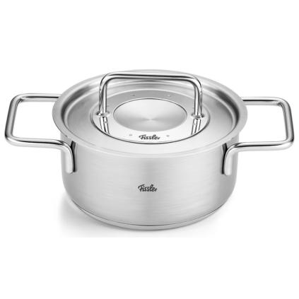 Hrnec PURE 16 cm, 1,9 l, s nerezovou poklicí, nerez, Fissler