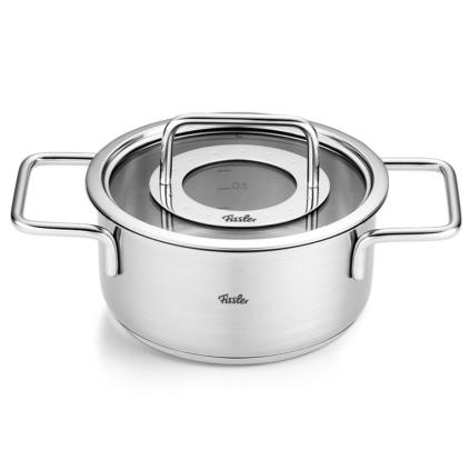Hrnec PURE 16 cm, 1,9 l, se skleněnou poklicí, nerez, Fissler