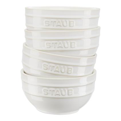 Jídelní miska 400 ml, sada 4 ks, slonová kost, keramika, Staub