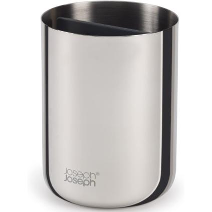 Kelímek na zubní kartáčky EASYSTORE LUXE 70580, stříbrná, nerezová ocel, Joseph Joseph