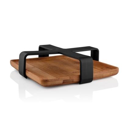 Držák na ubrousky NORDIC KITCHEN 19 x 5 cm, černá, plast/bambus, Eva Trio