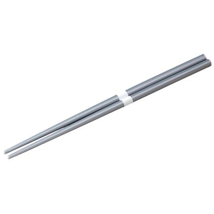 Jídelní hůlky 22,5 cm, stříbrná / bílá, bambus, MIJ