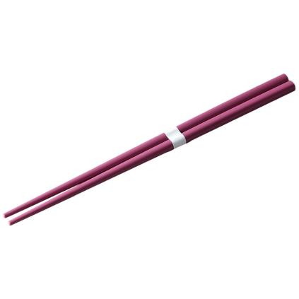 Jídelní hůlky 22,5 cm, švestková / bílá, bambus, MIJ