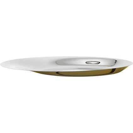 Dekorativní podnos NORMAN FOSTER 46 cm, stříbrná / zlatá, nerezová ocel, Stelton