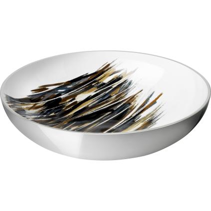 Servírovací mísa STOCKHOLM LIGNUM 40 cm, stříbrná, hliník, Stelton