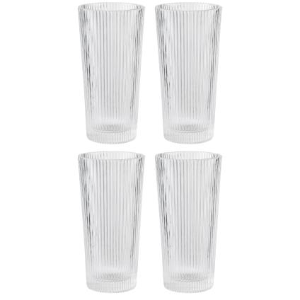 Sklenice na long drink PILASTRO 300 ml, sada 4 ks, čirá, Stelton