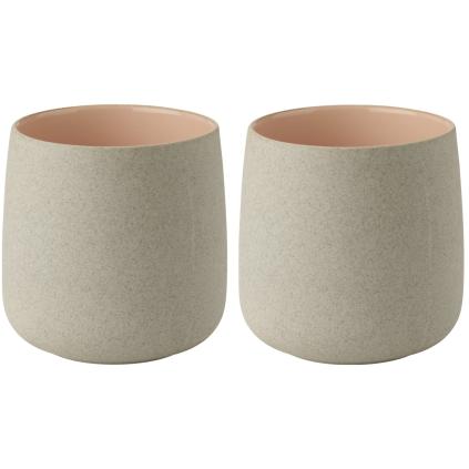 Šálek EMMA 220 ml, sada 2 ks, růžová, kamenina, Stelton