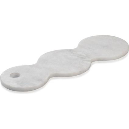 Dekorativní podnos SKAGEN 40 cm, šedá, mramor, Humdakin