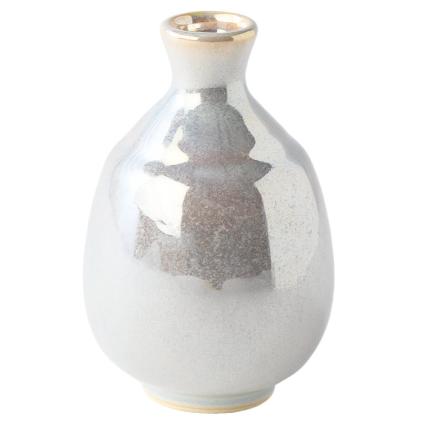 Láhev na saké PEARL 300 ml, stříbrná, keramika, MIJ