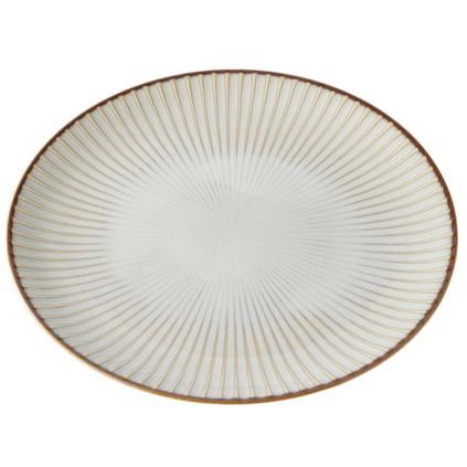 Jídelní talíř WHITE SENDAN 23,5 cm, bílá, keramika, MIJ