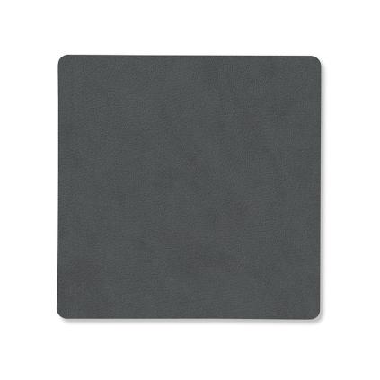 Podtácek SQUARE NUPO 10 x 10 cm, antracitová, kůže, LIND DNA