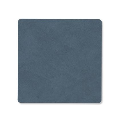 Podtácek SQUARE NUPO 10 x 10 cm, tmavě modrá, kůže, LIND DNA