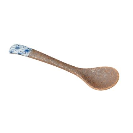 Jídelní lžíce ASANOHA 12,5 cm, modrá, keramika, MIJ