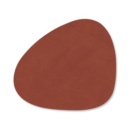 Podtácek CURVE NUPO 11 x 13 cm, siena, kůže, LIND DNA