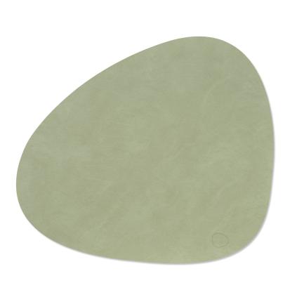 Prostírání CURVE NUPO 37 x 44 cm, olivově zelená, kůže, LIND DNA