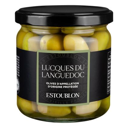 Zelené olivy LUCQUES AOP 200 g, Estoublon