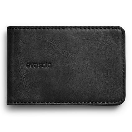 Pouzdro na kreditní karty 10 cm, černá, kůže, Eva Solo