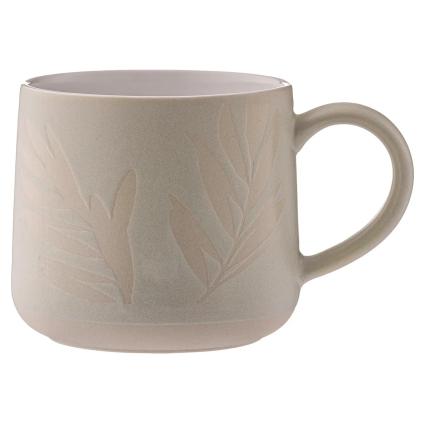 Hrnek BOTANICAL OLIVE LEAF 400 ml, šedá, kamenina, Mason Cash