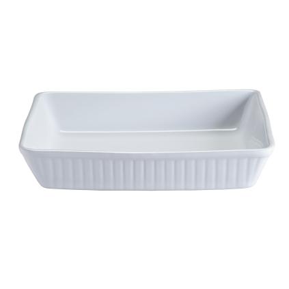 Zapékací mísa CLASSIC 33 cm, obdélník, bílá, kamenina, Mason Cash