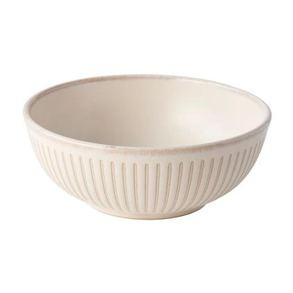 Jídelní mísa RIDGED ALABASTER 16 cm, 600 ml, béžová, keramika, MIJ