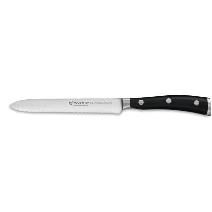 Nůž na uzeniny CLASSIC IKON 14 cm, černá, Wüsthof