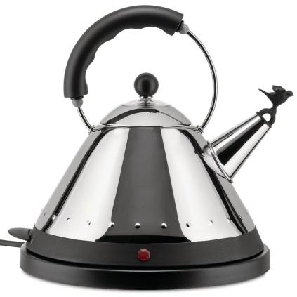Rychlovarná konvice MG32 1,5 l, stříbrná / černá, nerezová ocel, Alessi