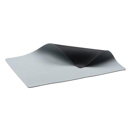 Prostírání 46 x 33 cm, oboustranné, sada 4 ks, černá / světle modrá, PVC, Bitz