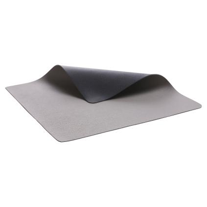 Prostírání 46 x 33 cm, oboustranné, sada 4 ks, černá / šedá, PVC, Bitz