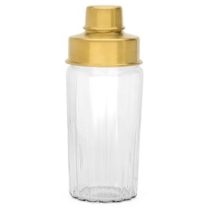 Šejkr na koktejly ARINTO 500 ml, zlatá, sklo / nerezová ocel, Leopold Vienna