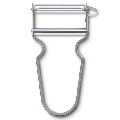 Škrabka na zeleninu REX 11 cm, rovné ostří, stříbrná, hliník, Victorinox
